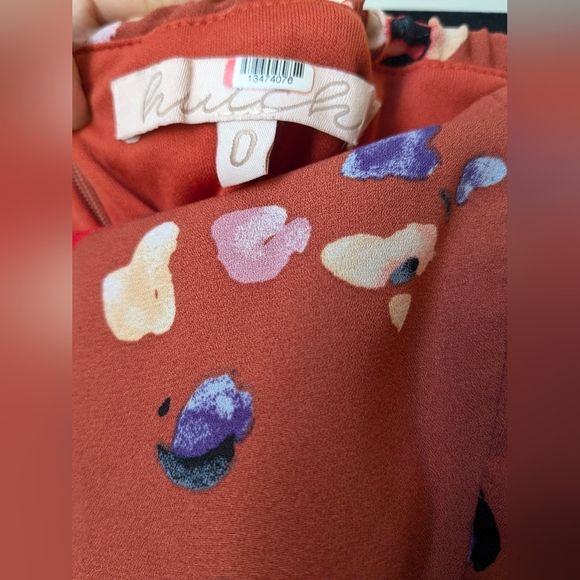 Hutch Anthropologie Rust Brown Declan Floral Midi Tank Sun Dress Sz 0 - Picture 3 of 8